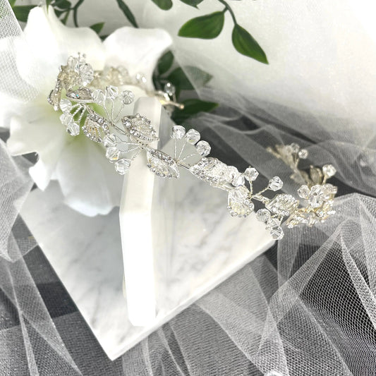 Grace Bridal Leaf headband.