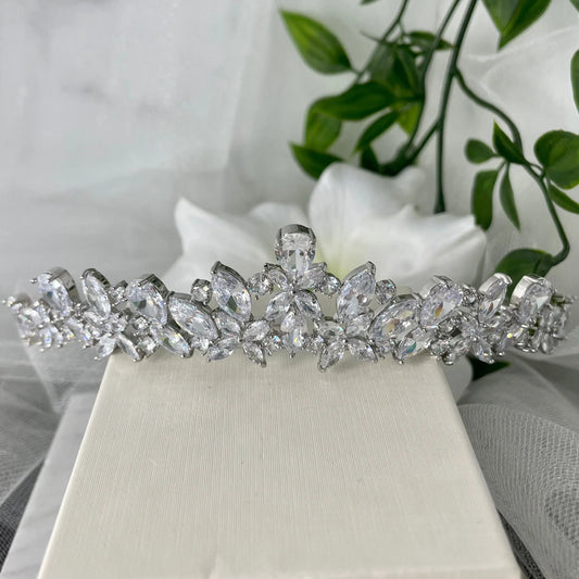 Patricia Bridal Tiara: Timeless Elegance for Your Special Day.