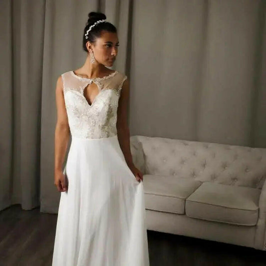 Annette: Exquisite Designer Lace Bridal Gown.