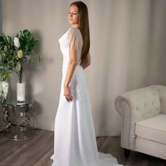 Camila: Lace Beaded A-Line Bridal Gown.