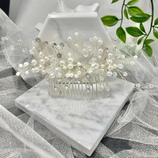 Camila Pearl and Diamanté Wedding Hair Comb | Divine Bridal.