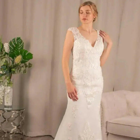 Caroline: Lace Mermaid Bridal Dress.