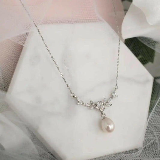Charlie Sterling Silver Pearl Necklace.