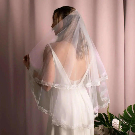 Elliott Lace Veils for brides.