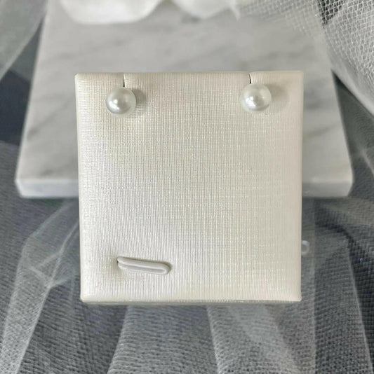 Kelsey Bridal Pearl Stud Earrings.