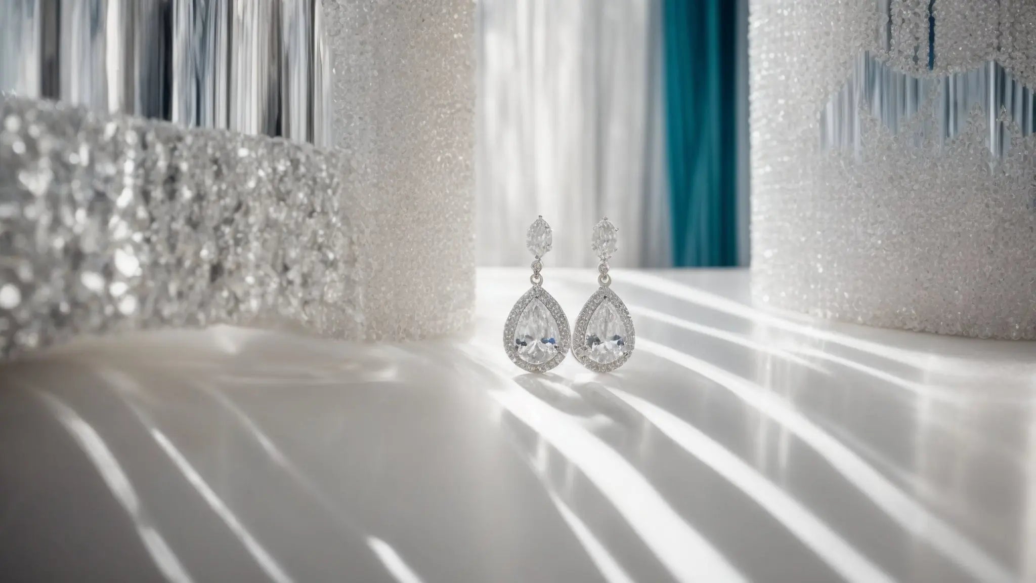 Elegance in Every Drop: Bridal Silver Drop Earrings for Weddings Your Big Day.
