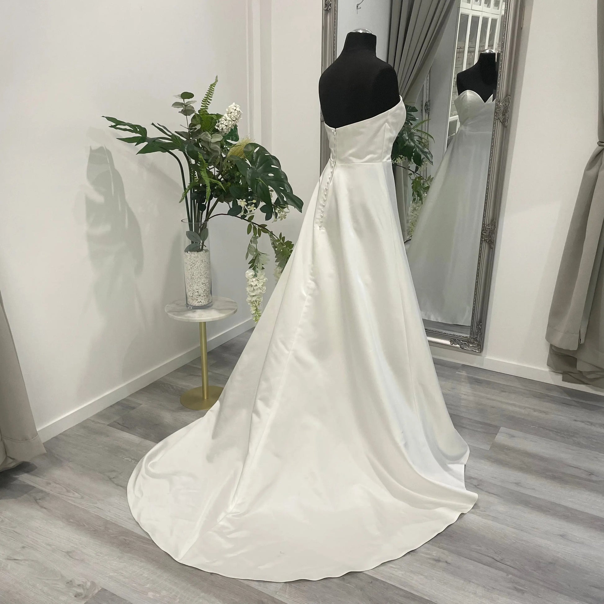 Opal Satin A-Line Wedding Gown | Divine Bridal.