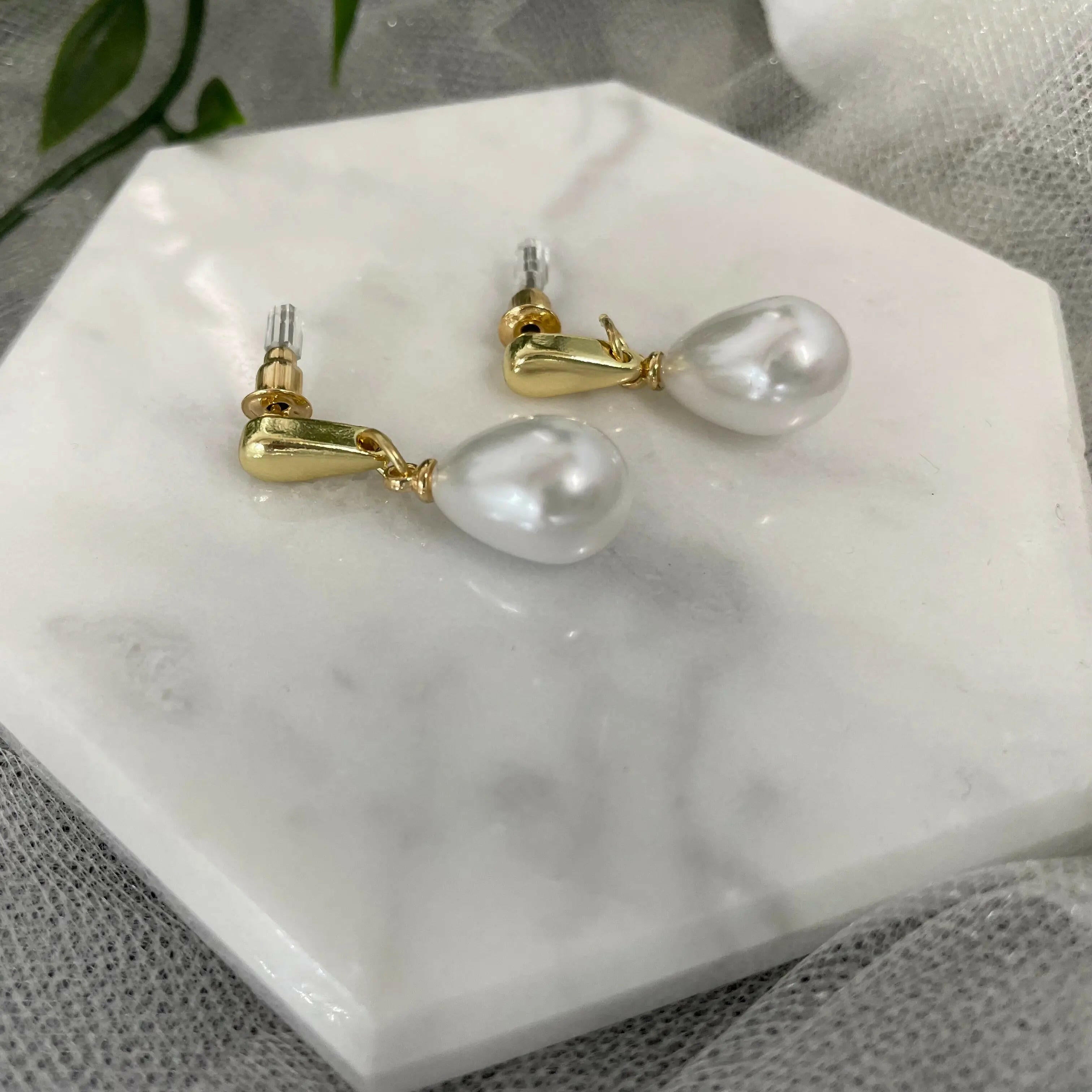 Golden Globe bridal earrings Divine Bridal