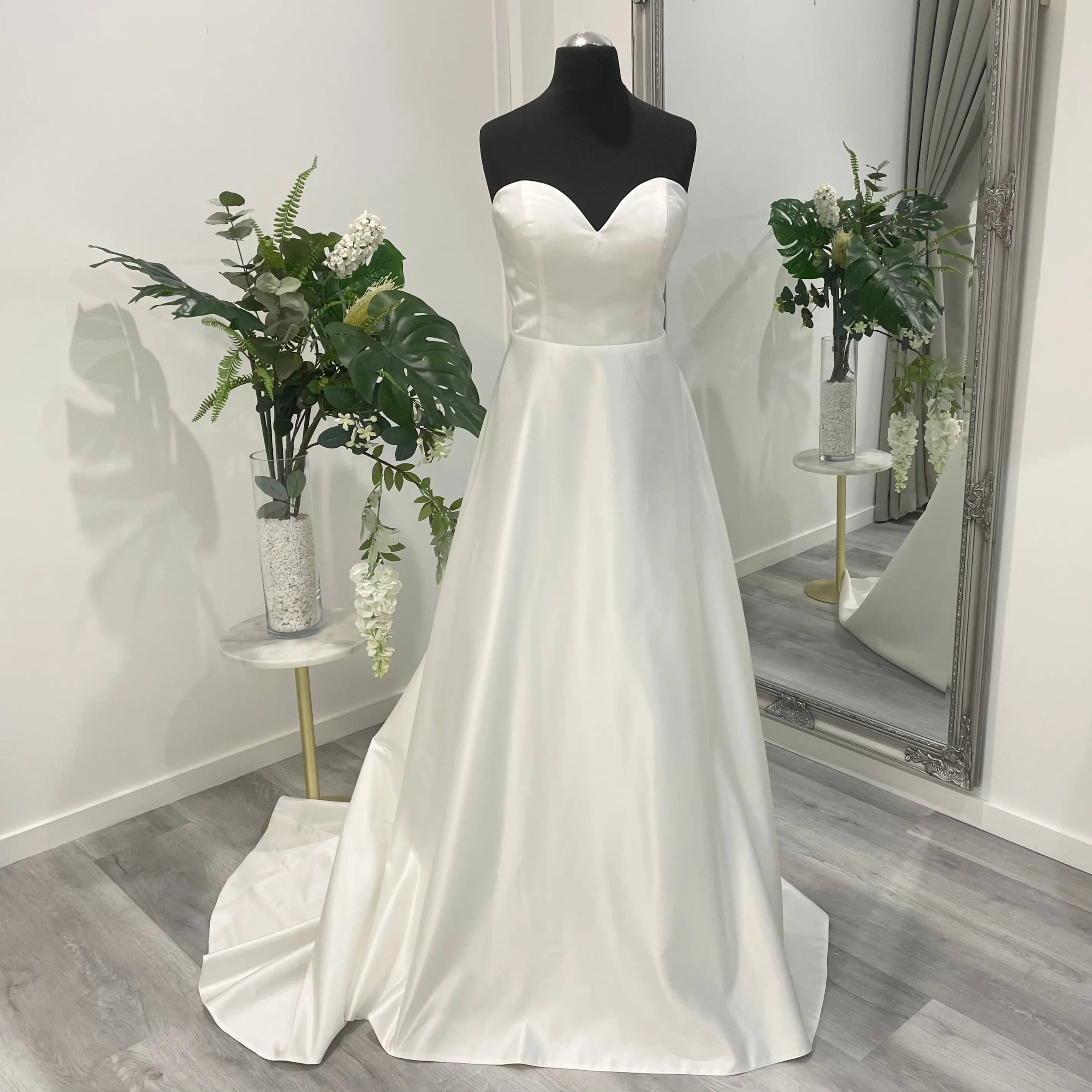 Opal Satin A-Line Wedding Gown | Divine Bridal.