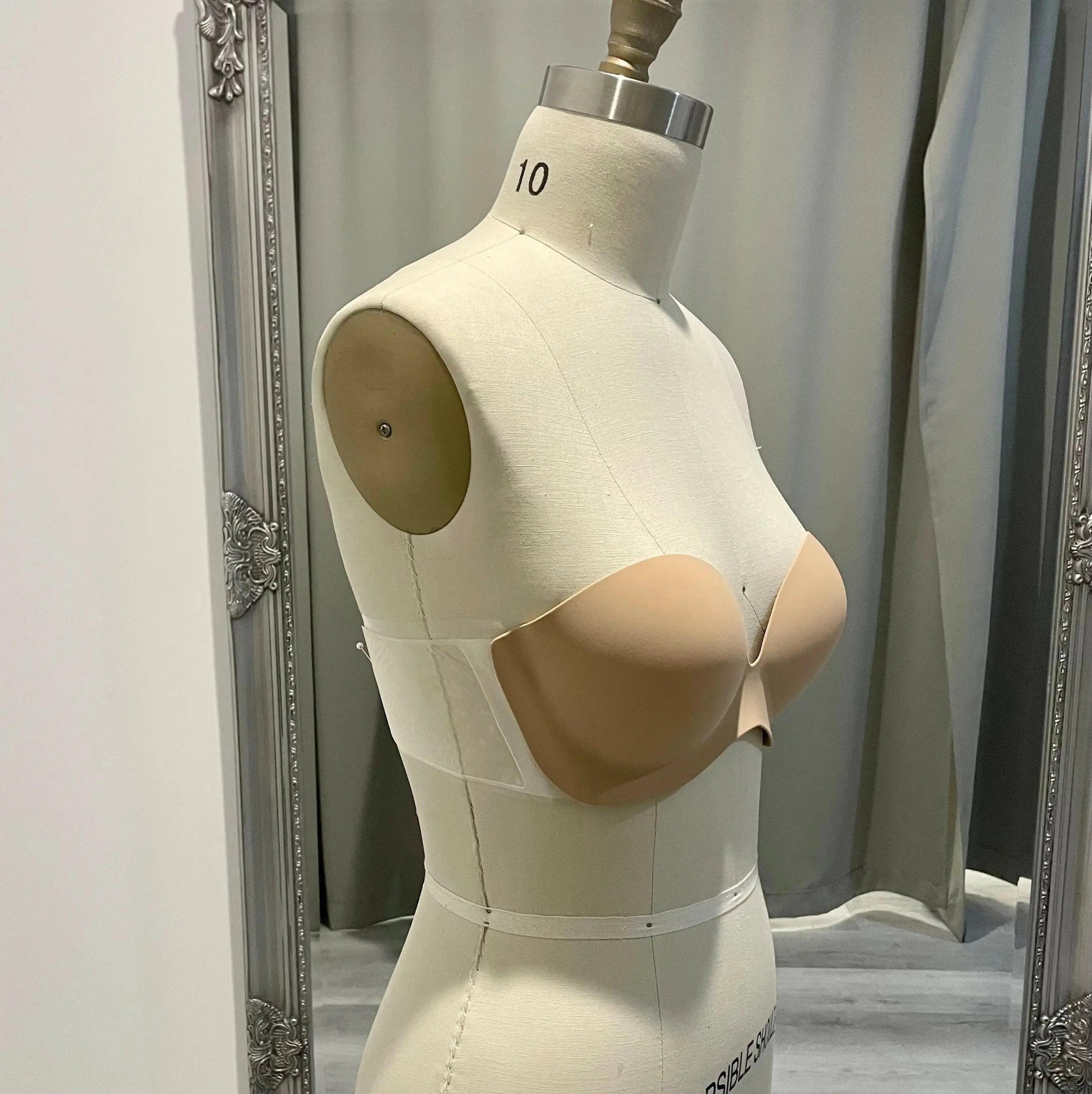 Same with stick on bra Divine Bridal