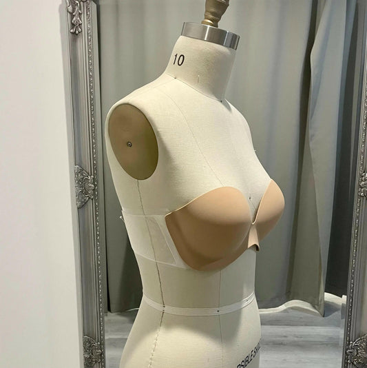 Same with stick on bra Divine Bridal
