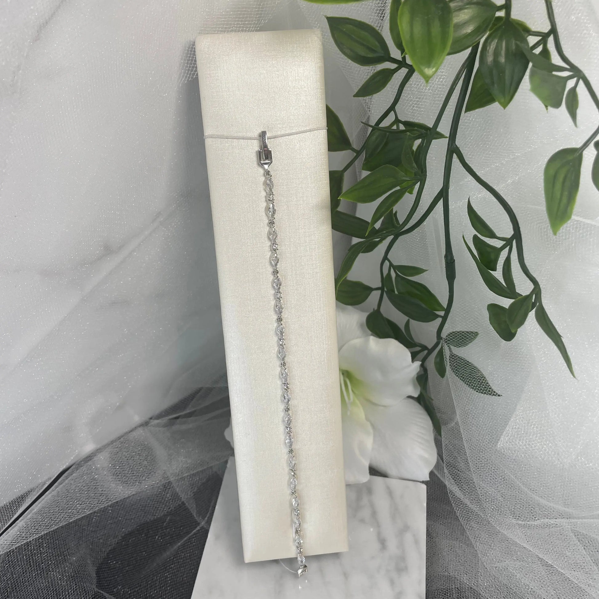 Ally Diamanté Drop Earrings & Necklace Set | Divine Bridal.