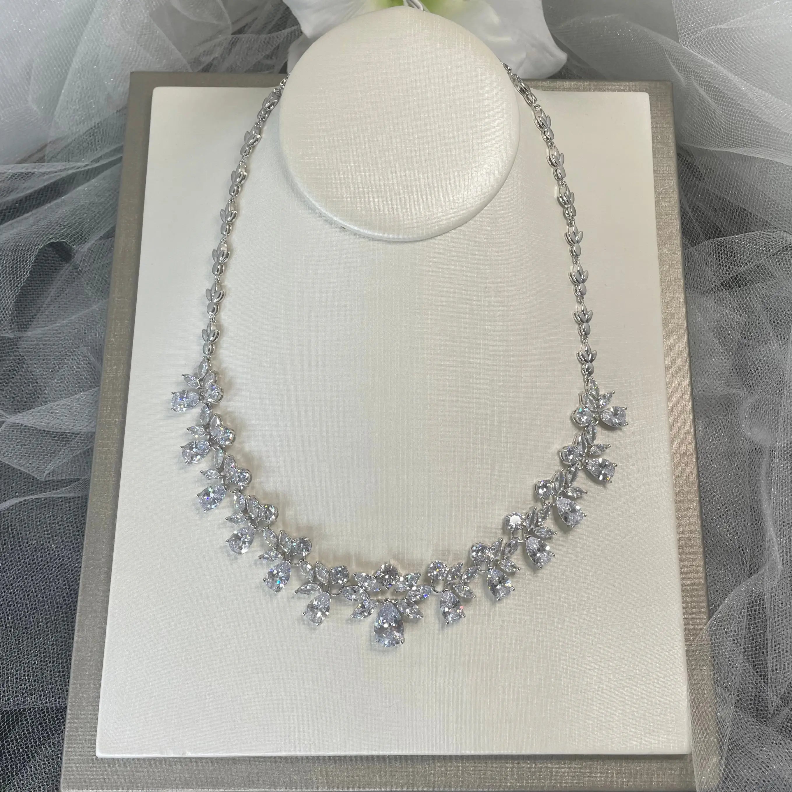 Amelia Bridal Jewelry Set: Necklace & Earrings | Divine Bridal.