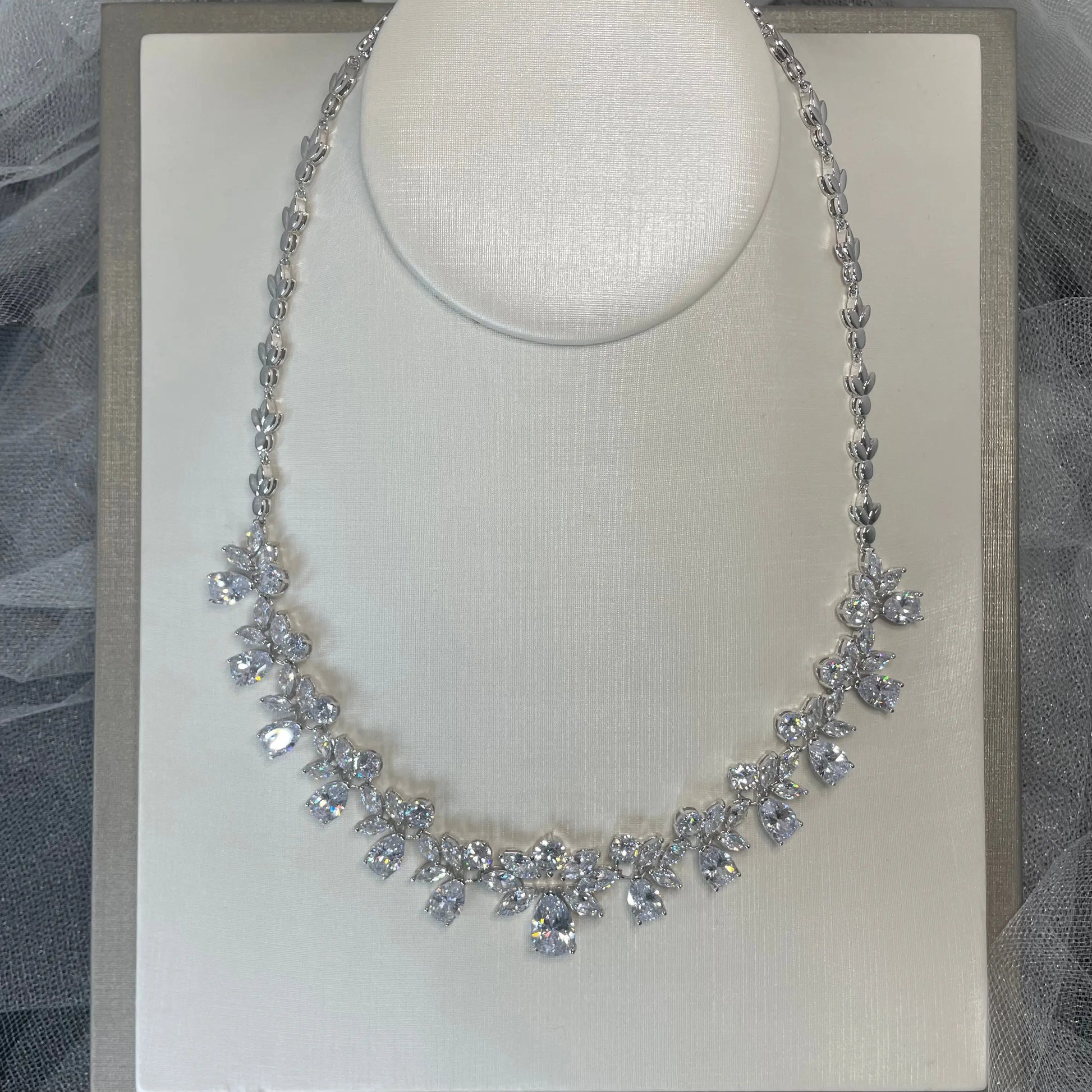 Amelia Bridal Jewelry Set: Necklace & Earrings | Divine Bridal.