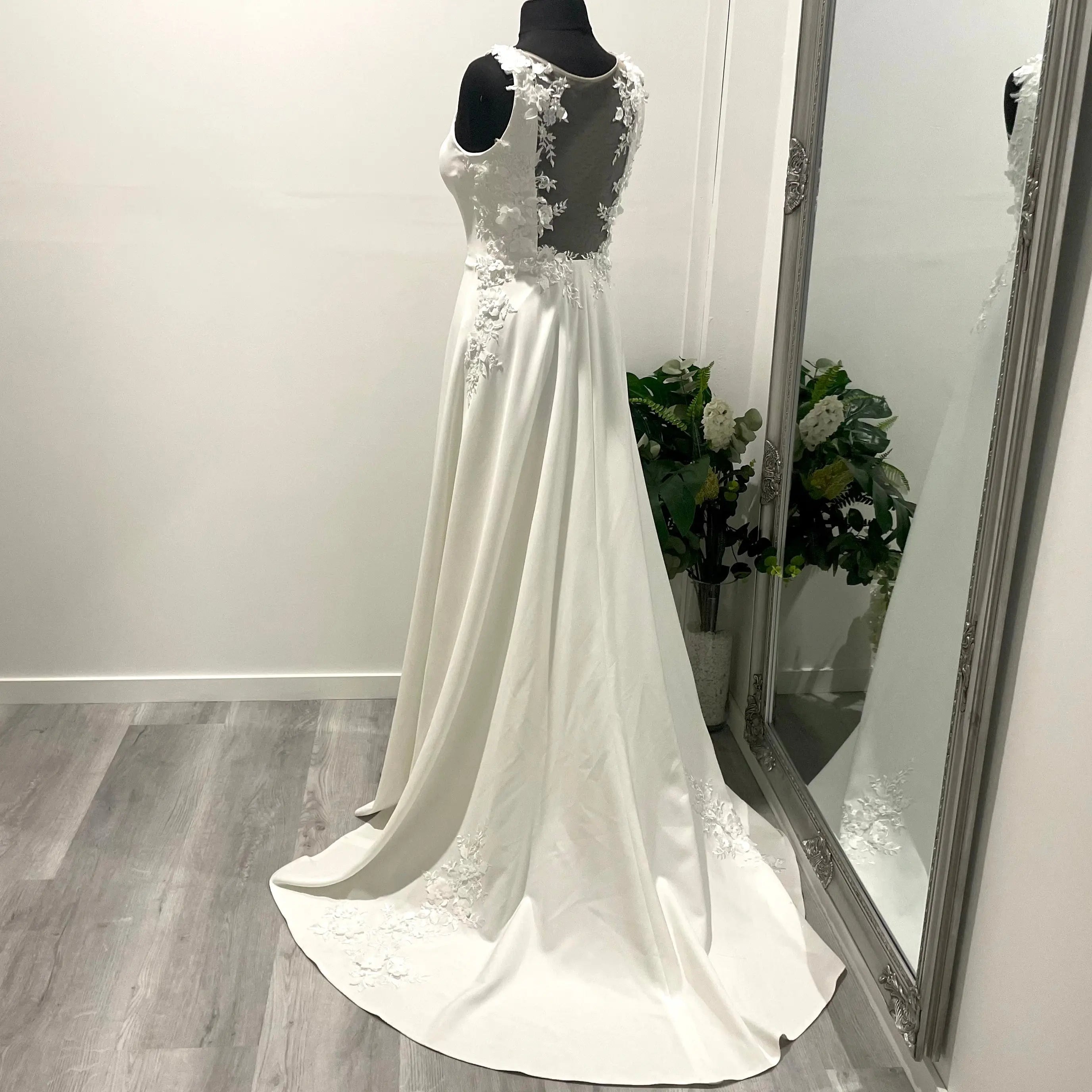 Aria Elegant Square Neck Wedding Gown.