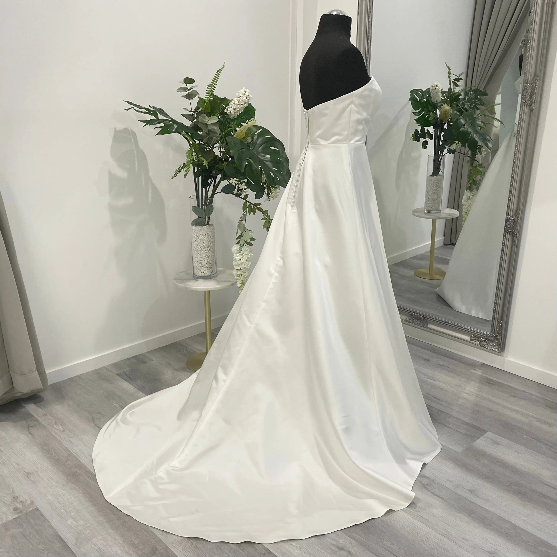 Opal Satin A-Line Wedding Gown | Divine Bridal.