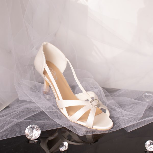 Heather Diamante Open toe heel sandal Wedding Bridal Shoe