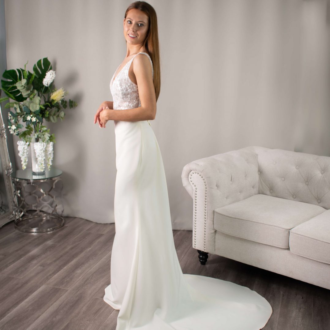 Meredith Lace Bodice Mermaid Wedding Dress