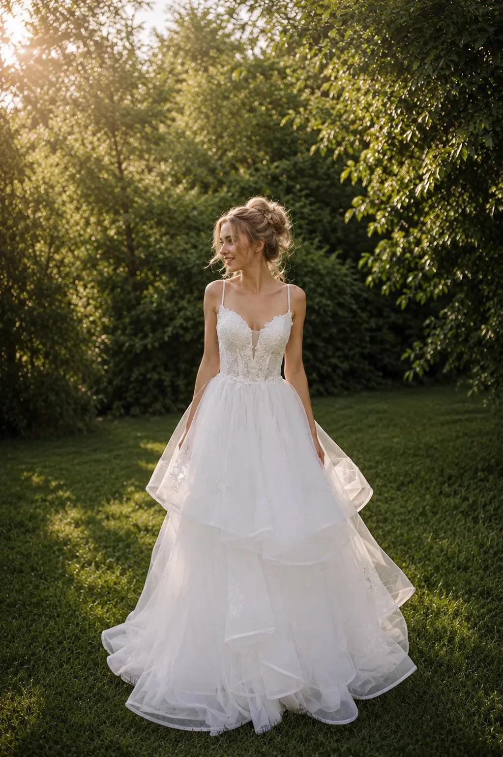 Daisie Floral Lace Debutante Dress.