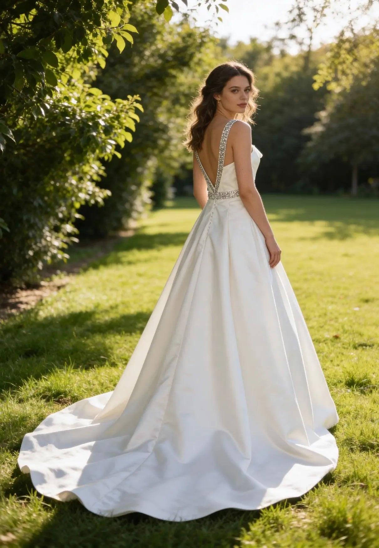 Dynasty V-Neckline Bridal Dress - Find Bridal Near Me.