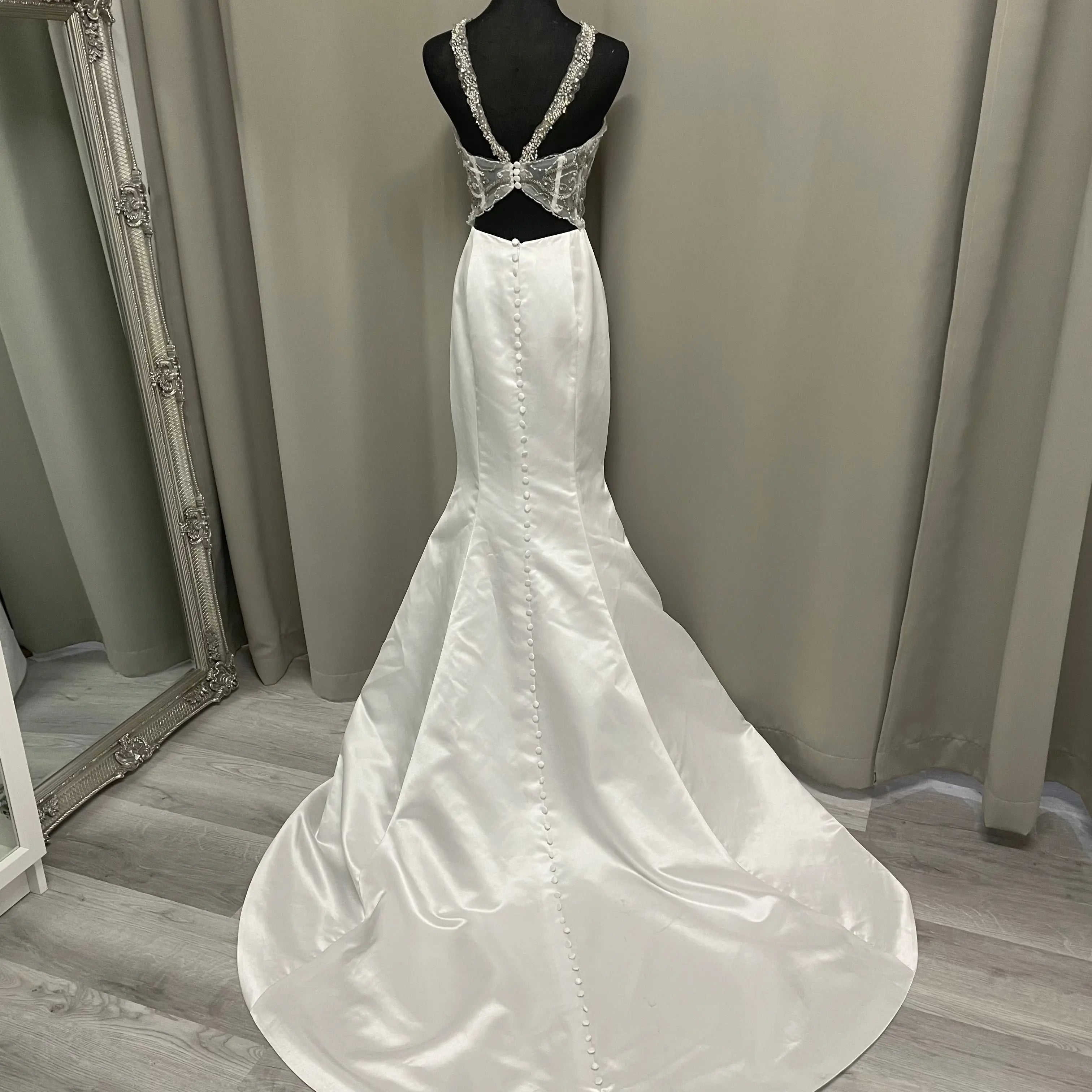 Edith V-Neck Debutante Gown Elegance.