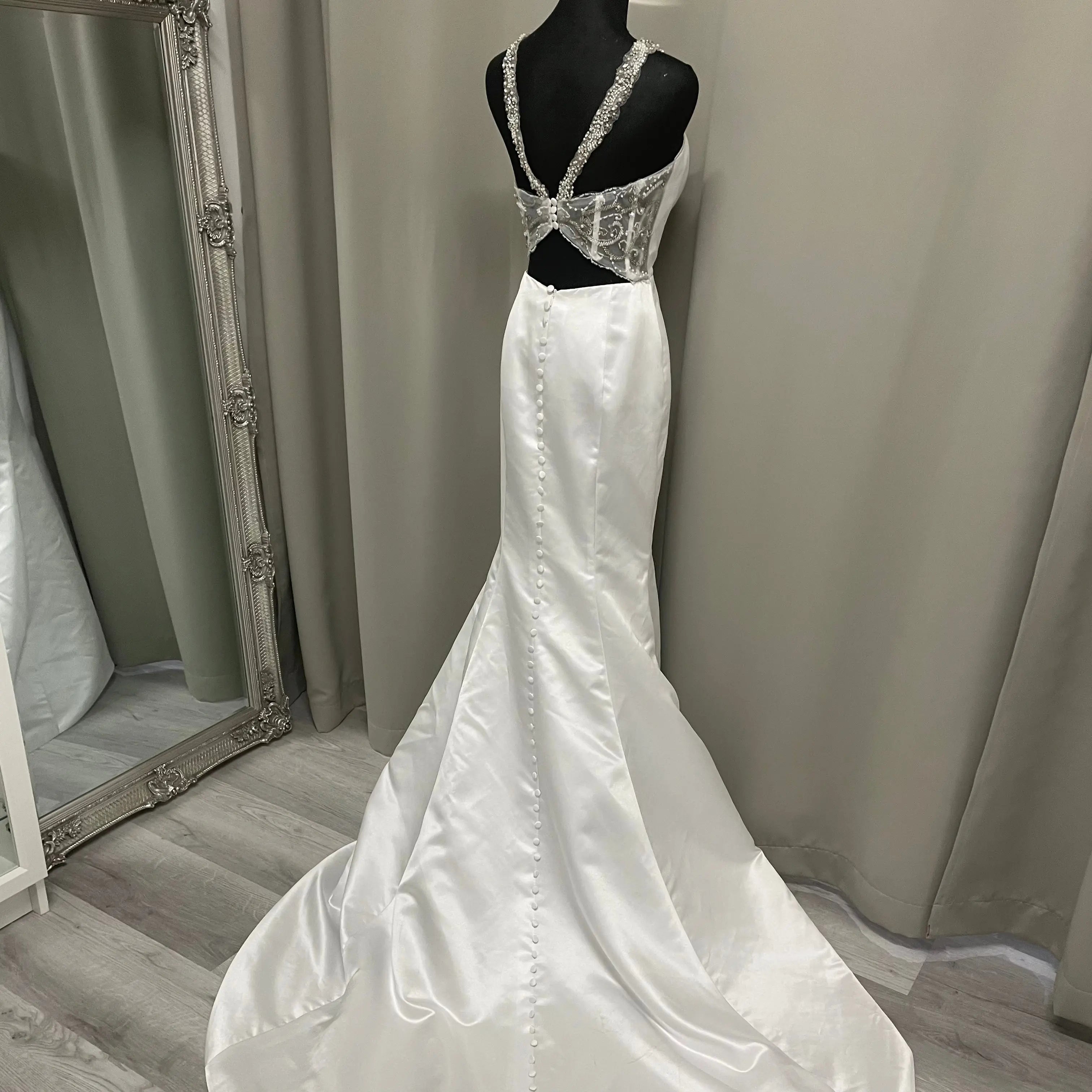 Edith V-Neck Debutante Gown Elegance.
