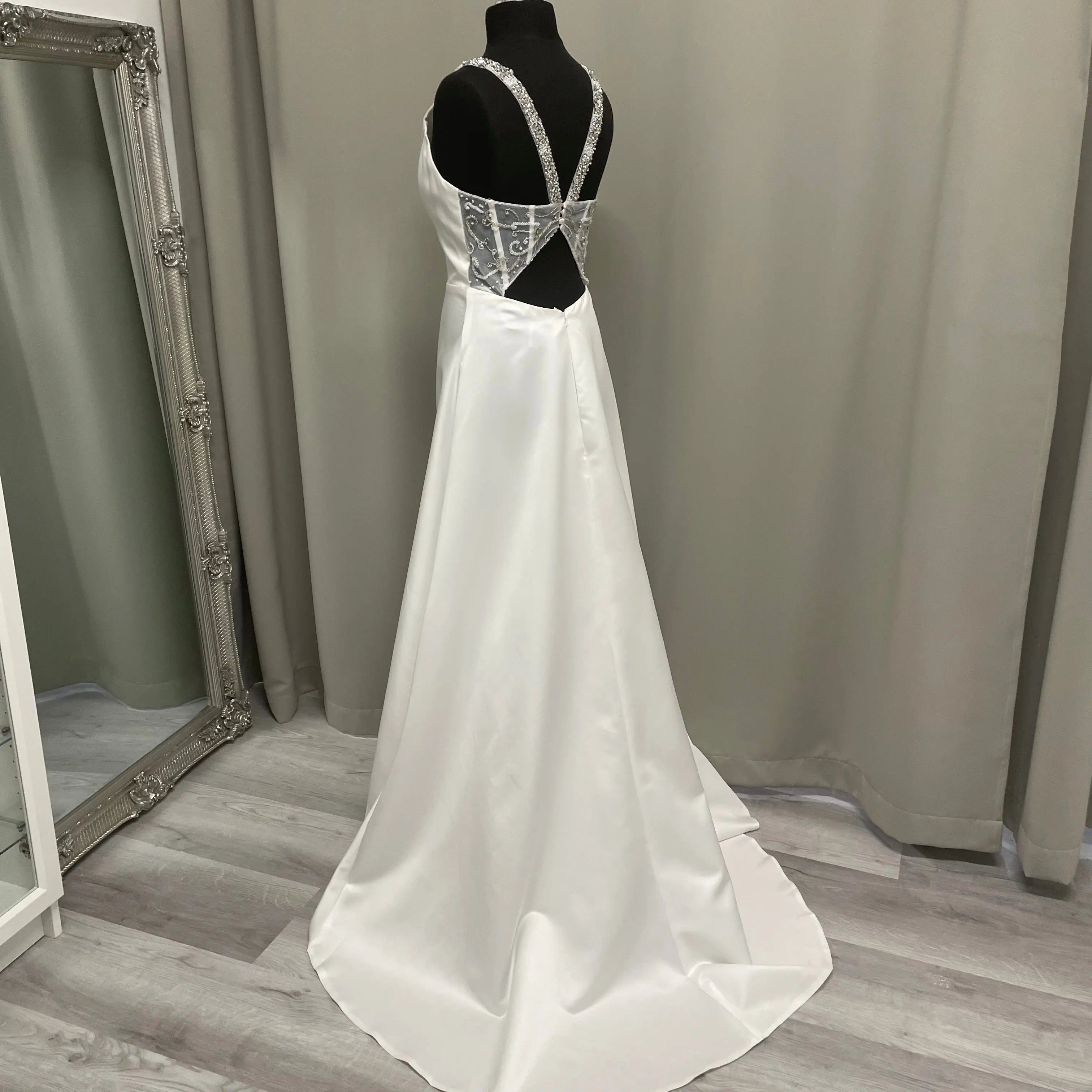 Edith V-Neck Debutante Gown Elegance.
