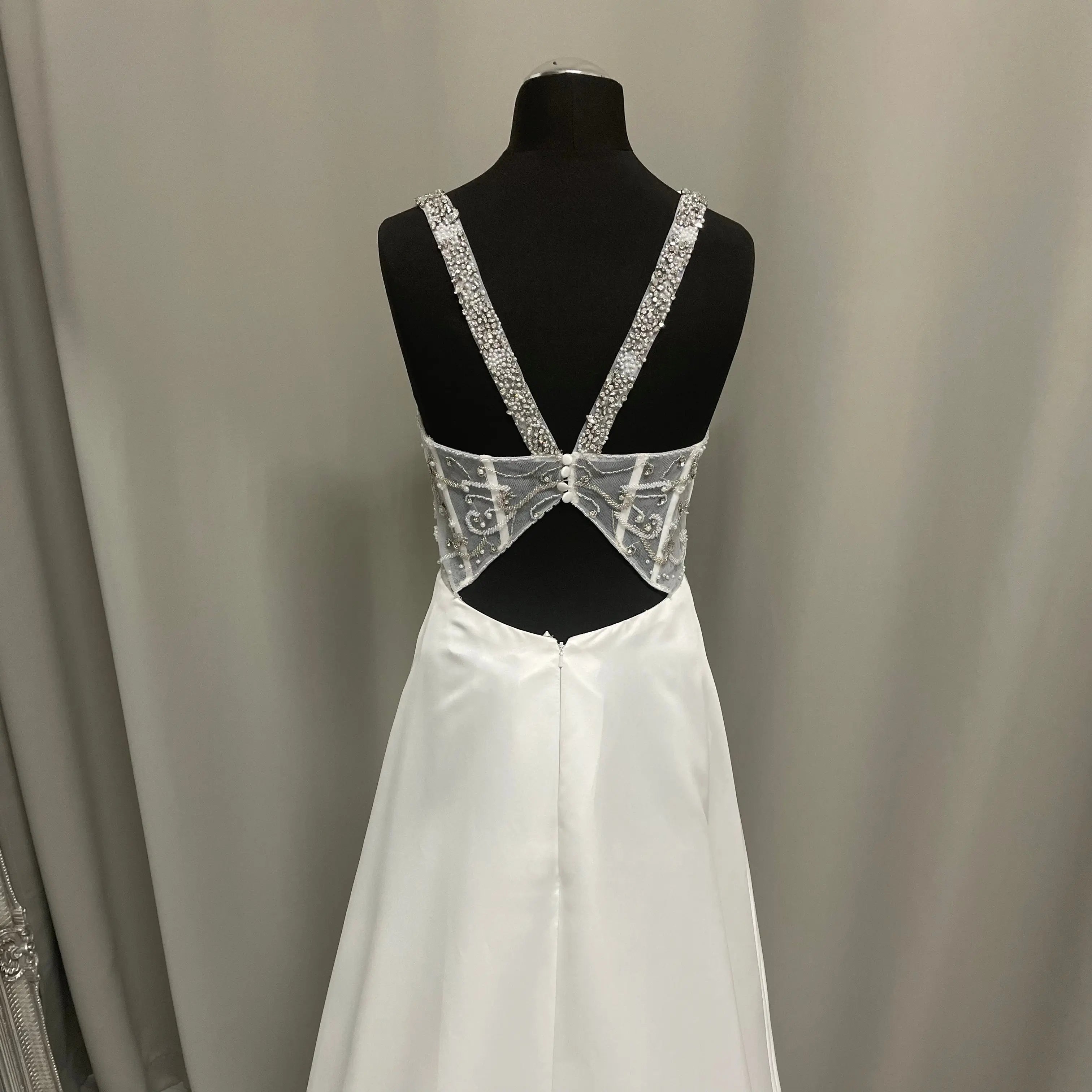 Edith V-Neck Debutante Gown Elegance.