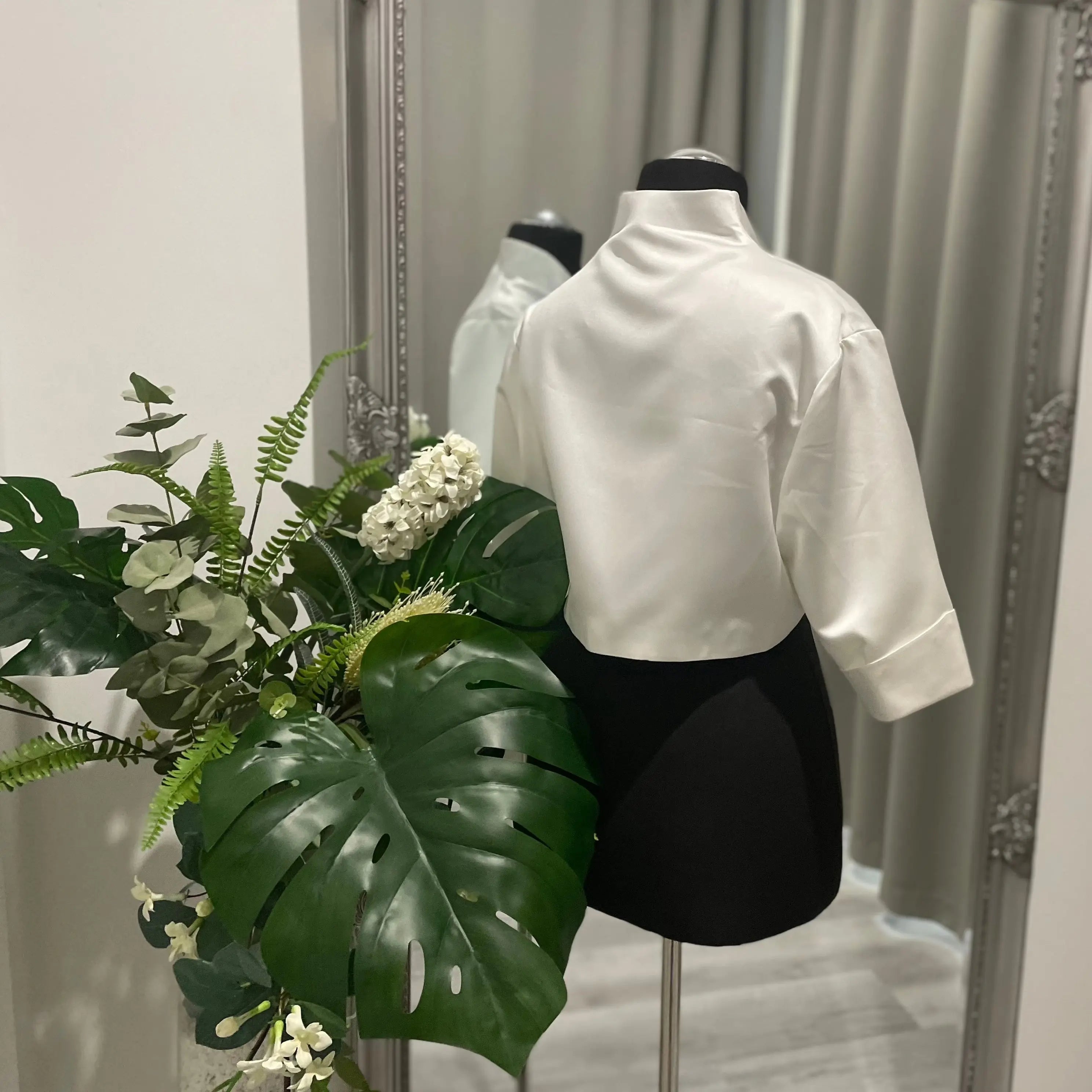 Elizabeth Satin Bolero – Customizable Elegance in Plus Size Bolero.