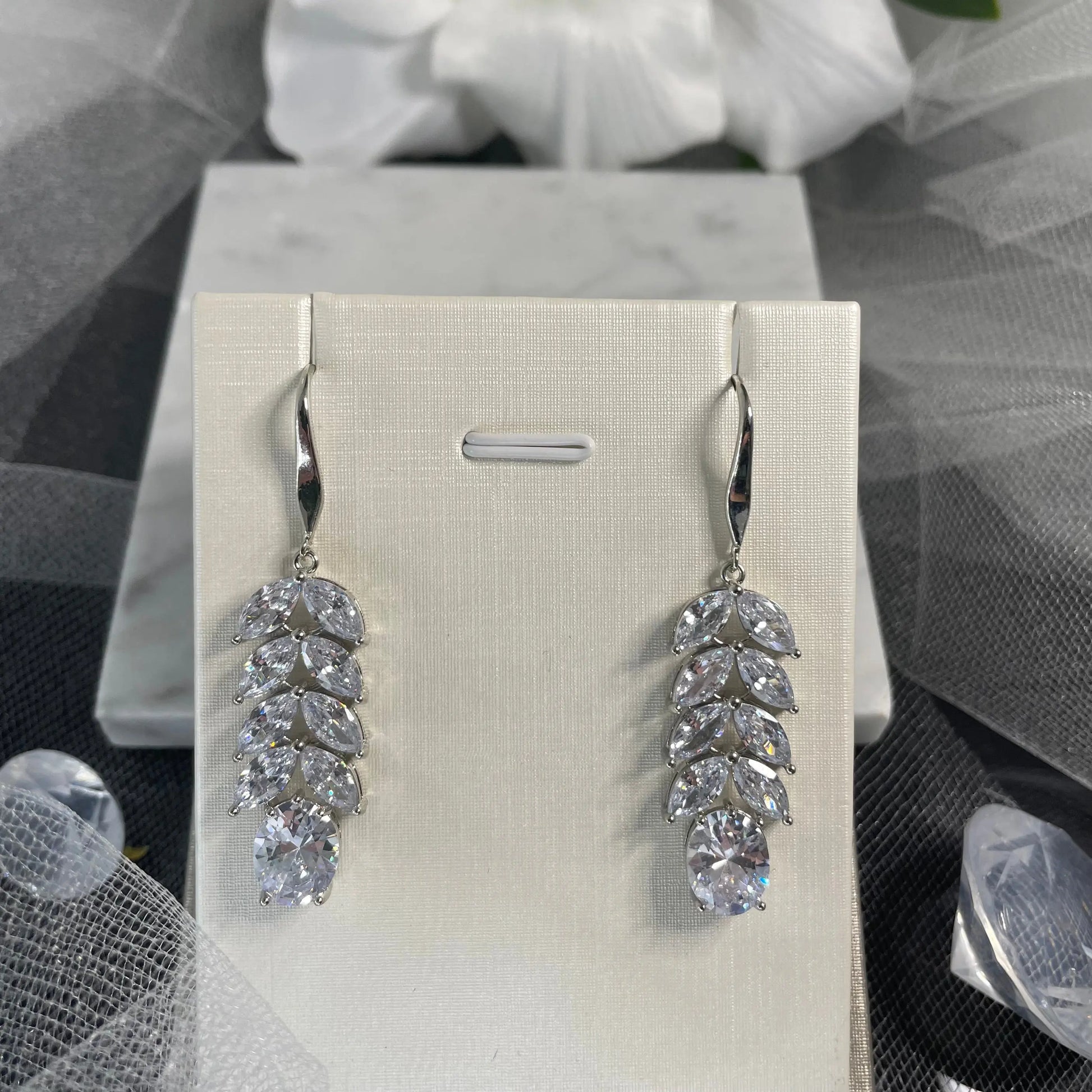 Ember Handmade 925 Silver Bridal Earrings | Divine Bridal.