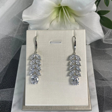 Ember Handmade 925 Silver Bridal Earrings | Divine Bridal.