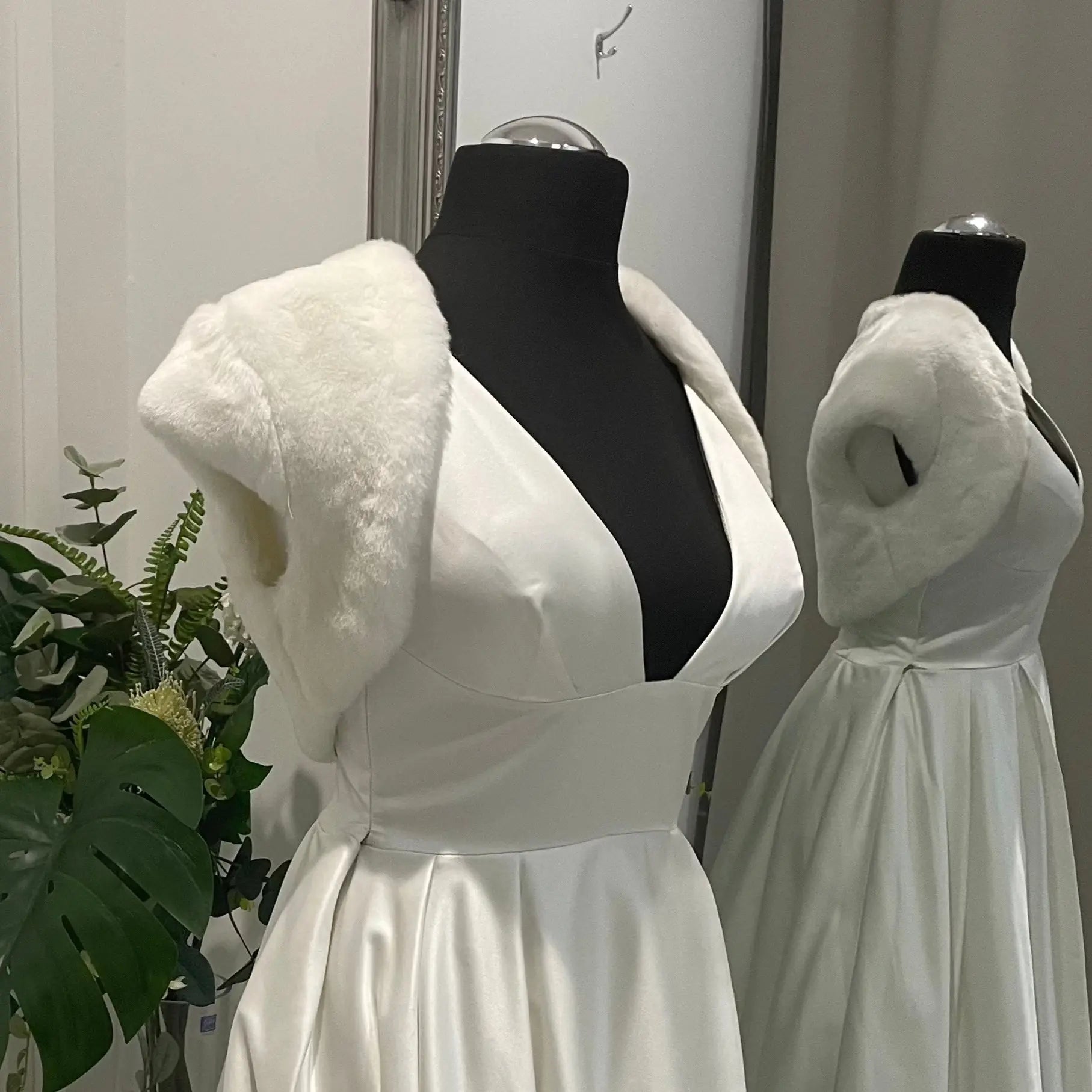 Exquisite Fur Bridal Bolero Jacket.
