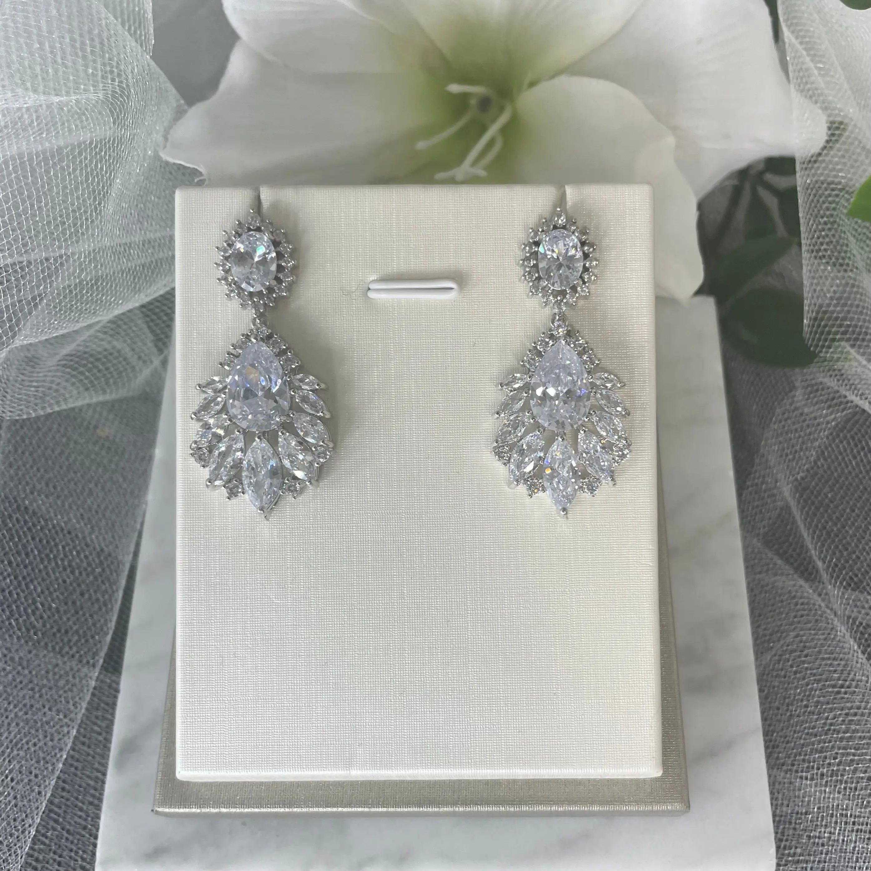 Gemma crystal earrings.
