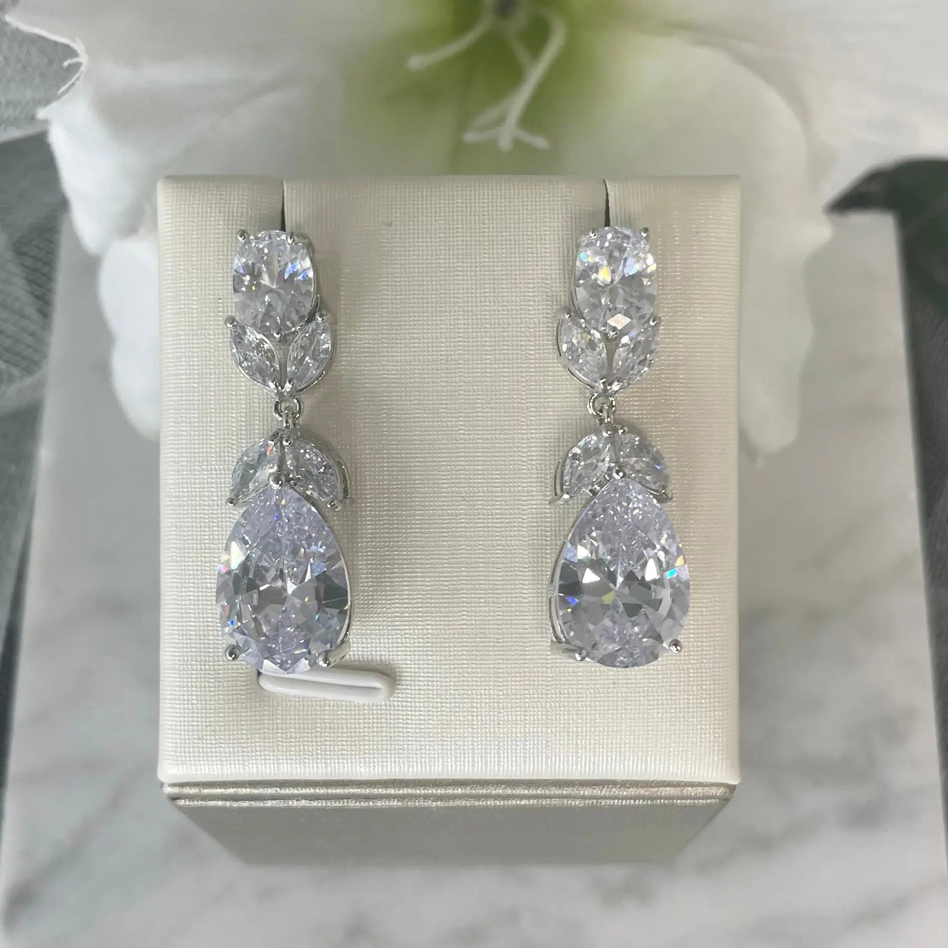 Gigi Crystal Earrings - Timeless Wedding Bridal Jewellery.