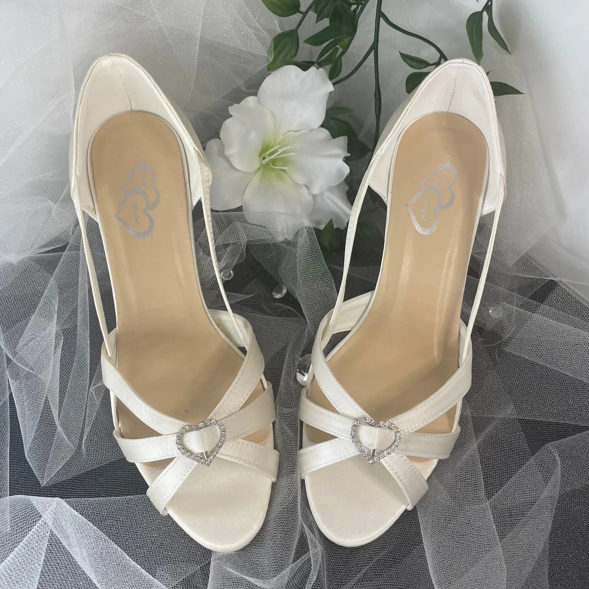 Heather Diamante Open toe heel sandal Wedding Bridal Shoe.
