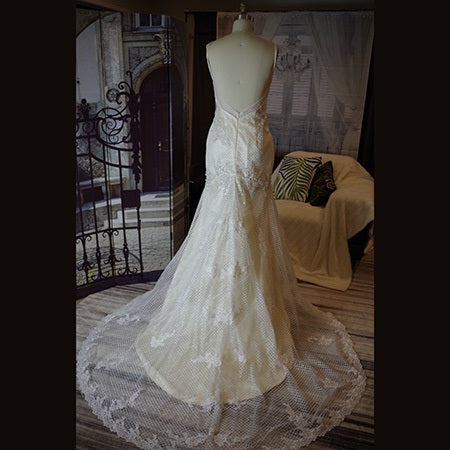 Madalyn Gown - Fishtail lace beaded wedding dress with sweetheart neckline