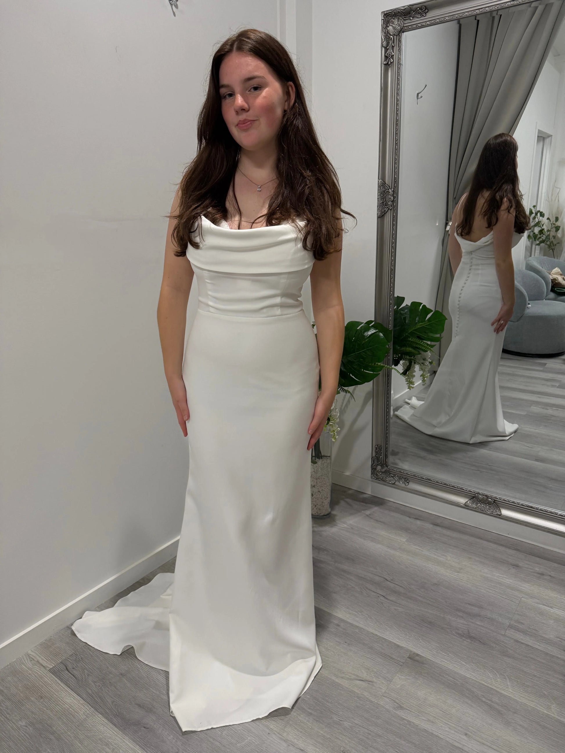 Cowl Neck Wedding Dress- Freya.