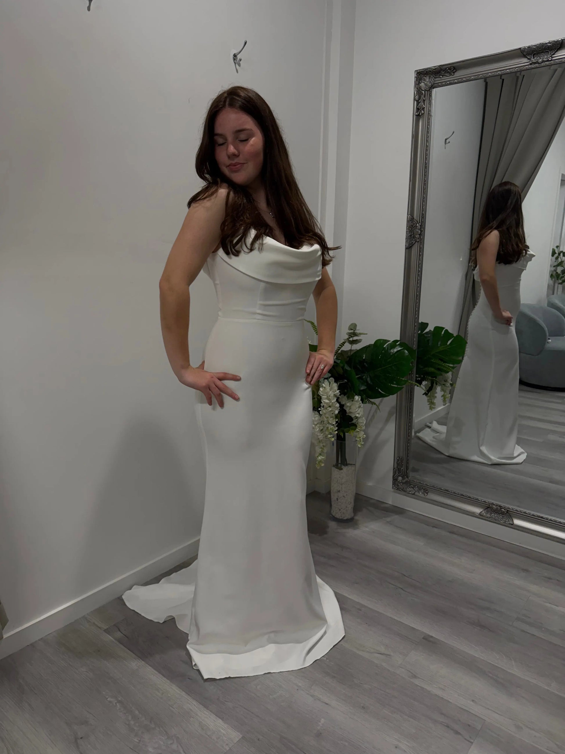 Cowl Neck Wedding Dress- Freya.