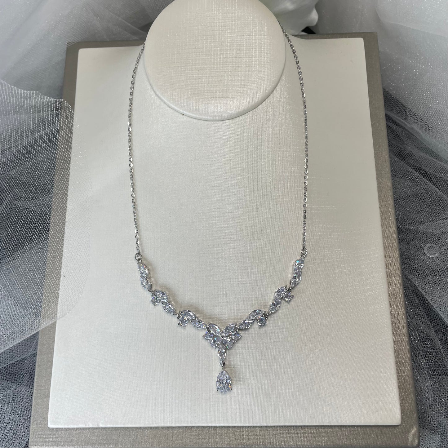 Brielle wedding crystal necklace