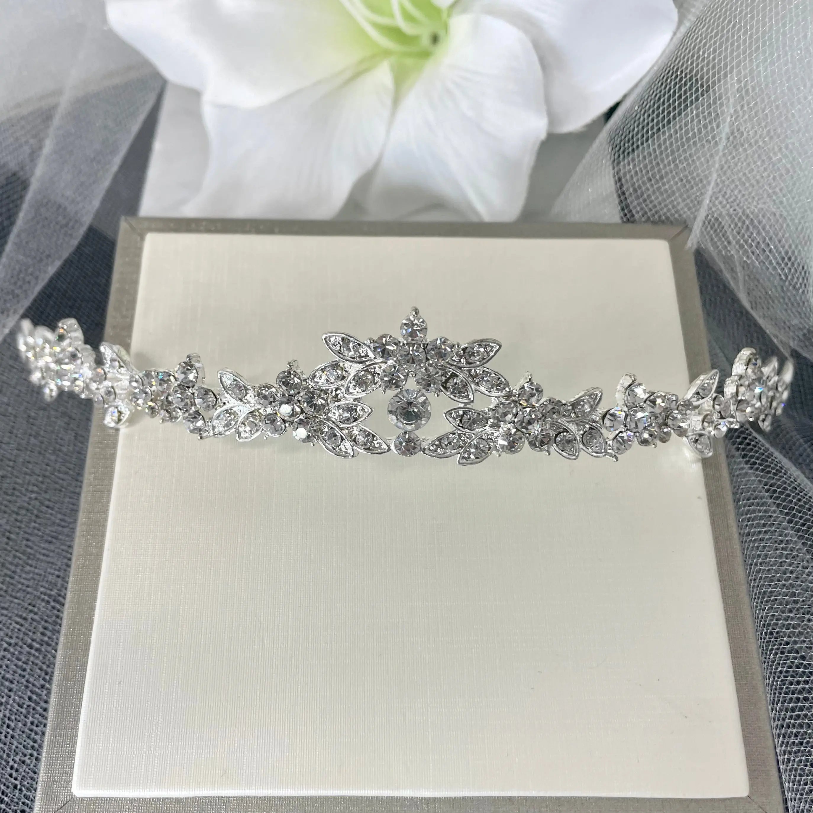Indiana Diamanté Tiara: Elegance for Bride Crown and Special Occasions.
