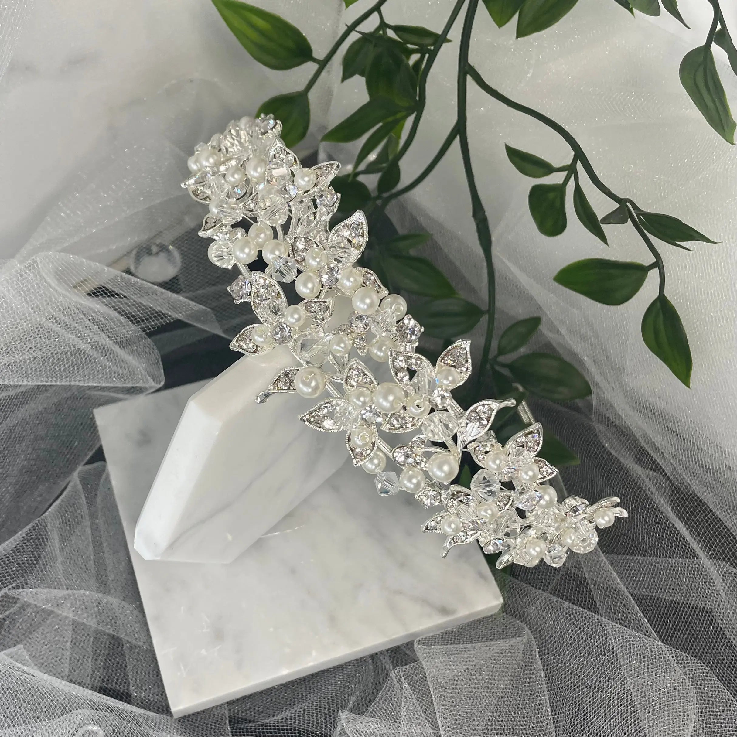 Iris Bridal Elegant Headpiece.