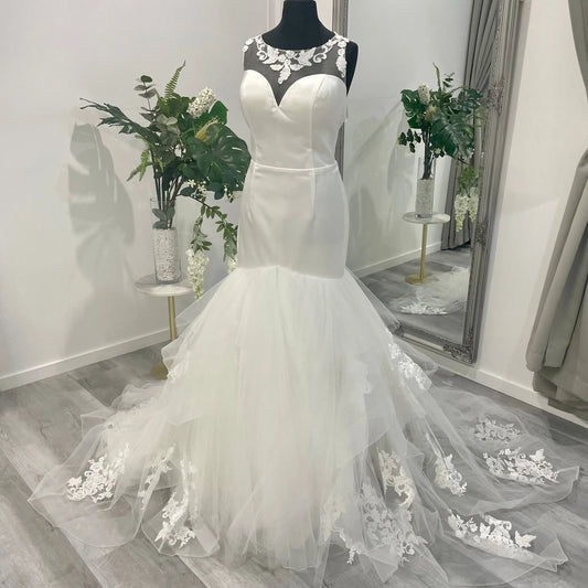 Iris couture trumpet wedding dress fitted bridal gown Melbourne