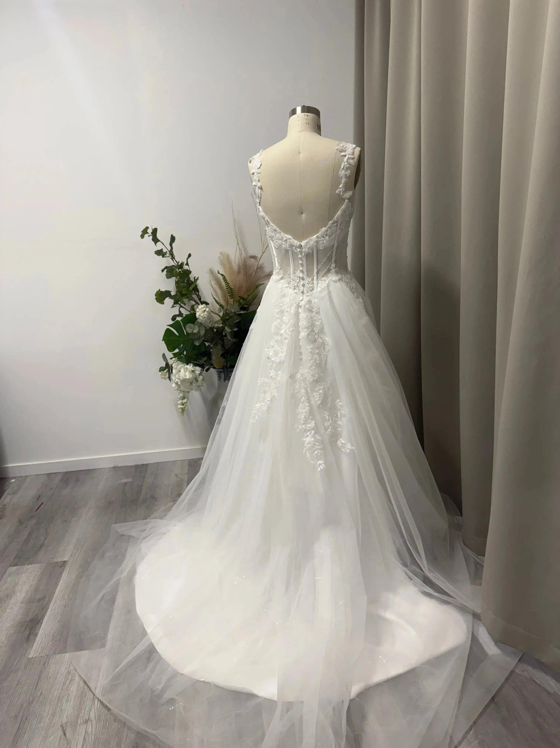 Isabel Floral Lace Wedding Dress.