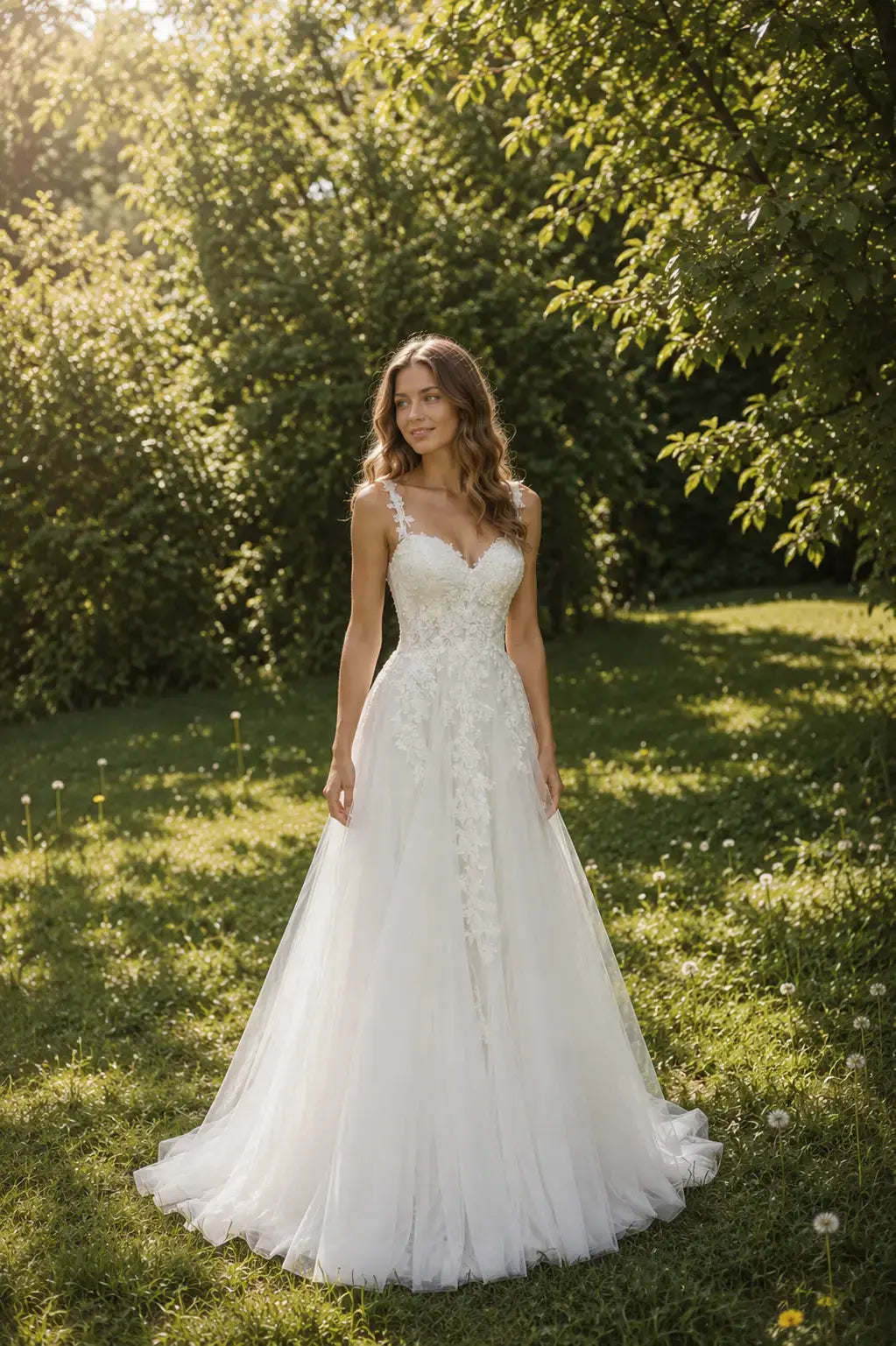 Isabel Floral Lace Wedding Dress.