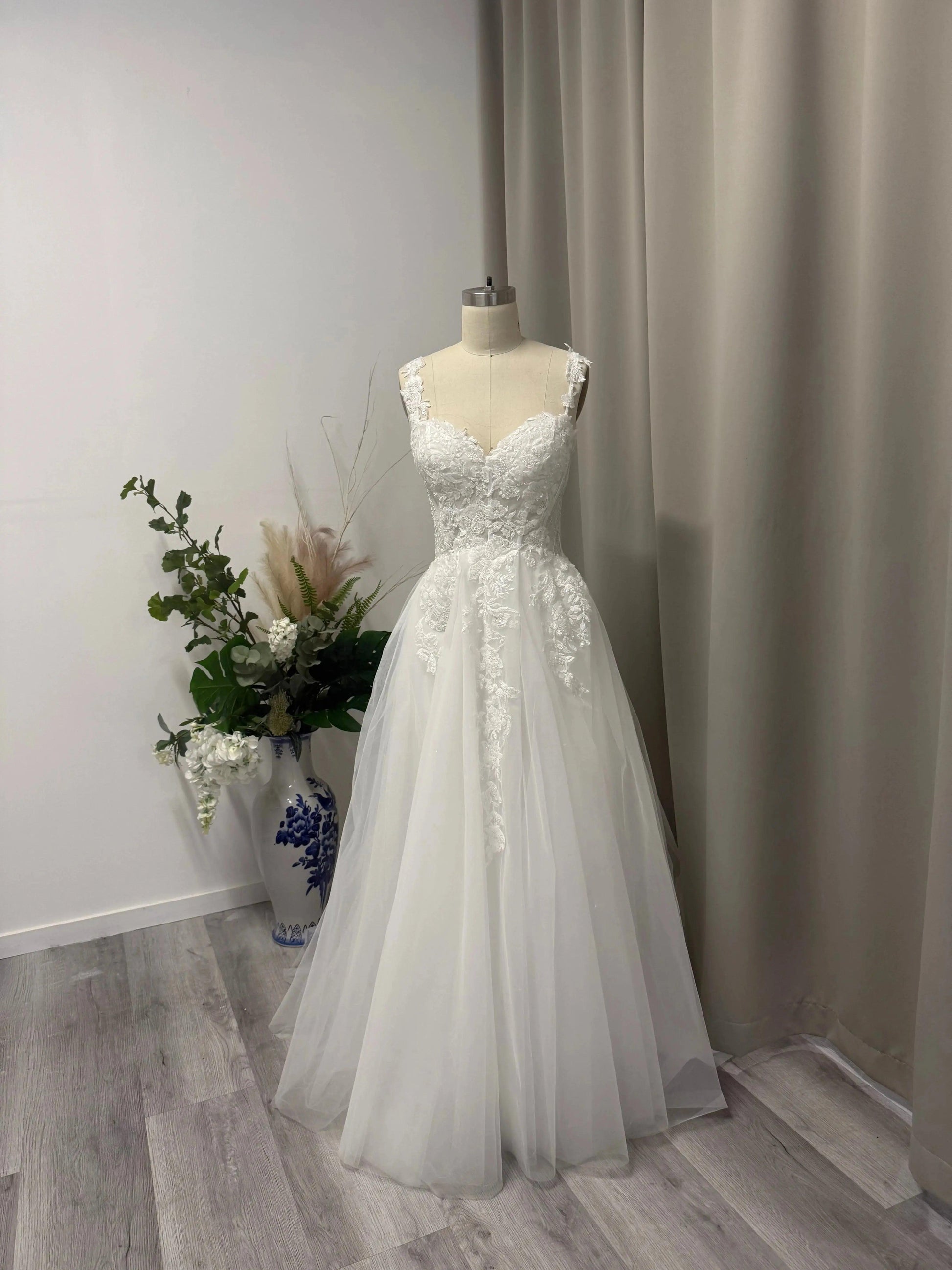 Isabel Floral Lace Wedding Dress.