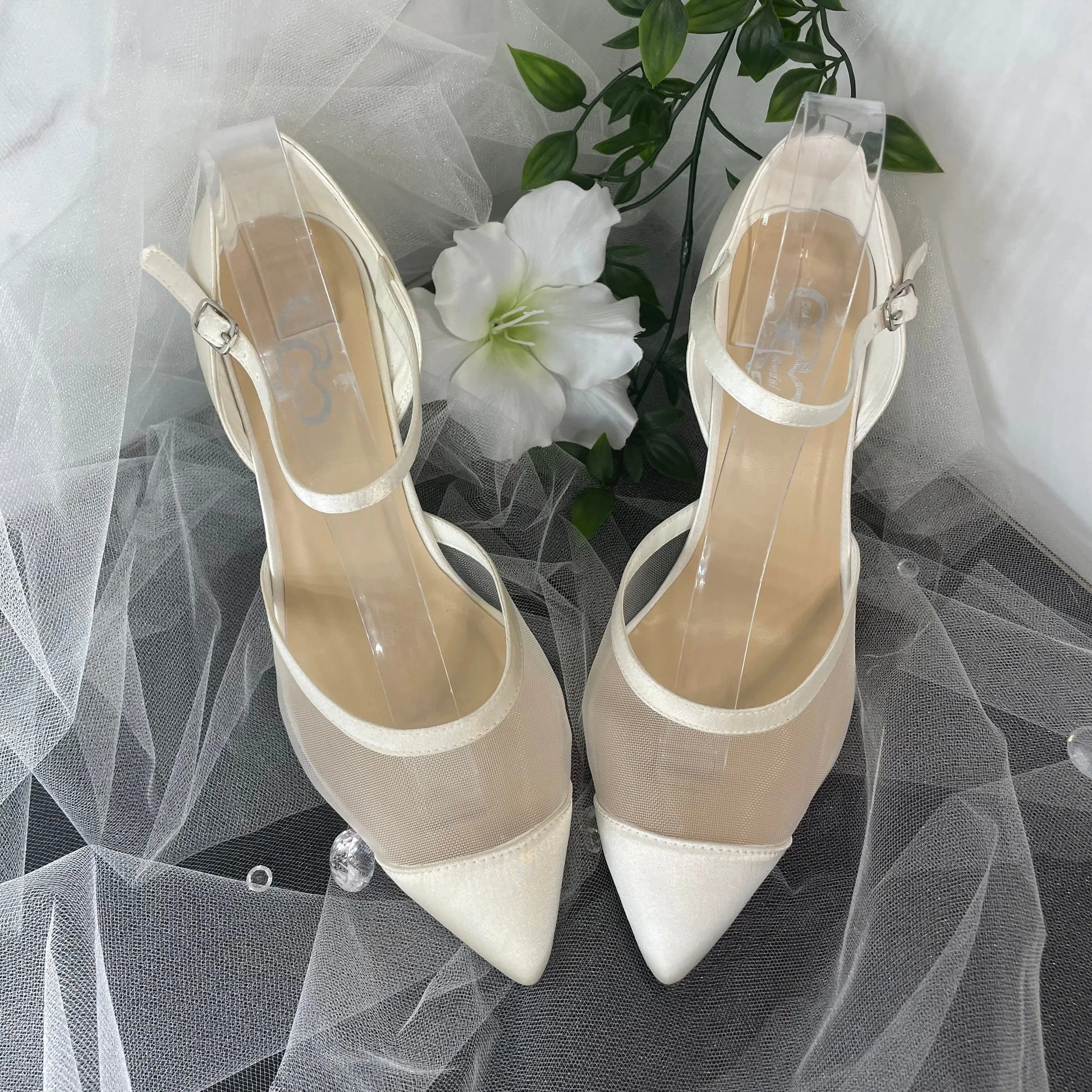 Italy Pointed Toe ankle Strap Wedding Bridal.