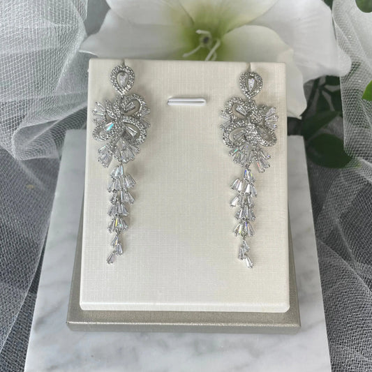 Jacklyn Crystal Drop Earrings.