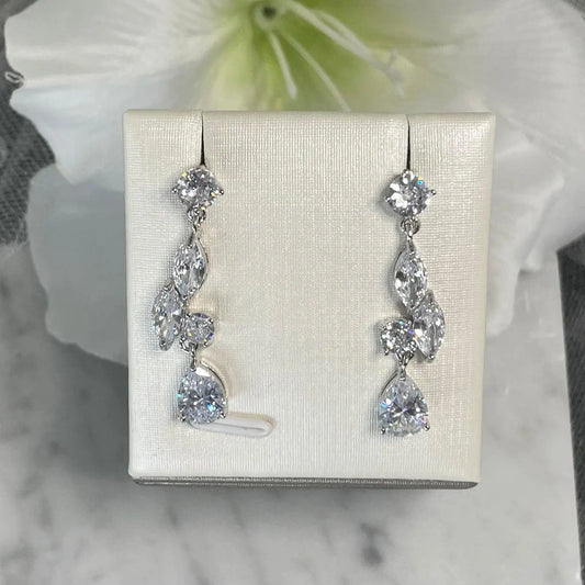 Julie CZ Earrings: Nature-Inspired Elegance.