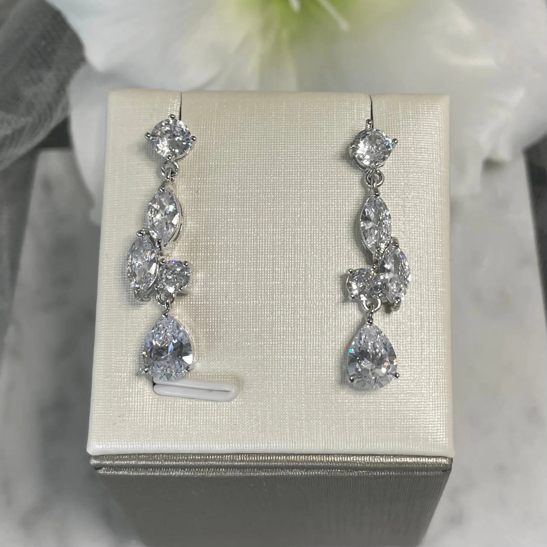 Julie CZ Earrings: Nature-Inspired Elegance.