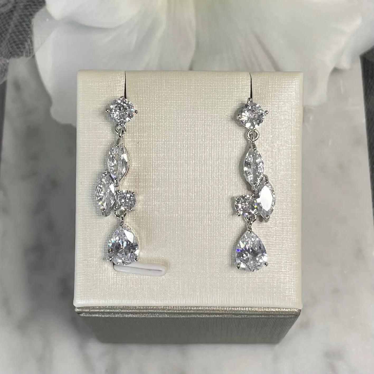 Julie CZ Earrings: Nature-Inspired Elegance.